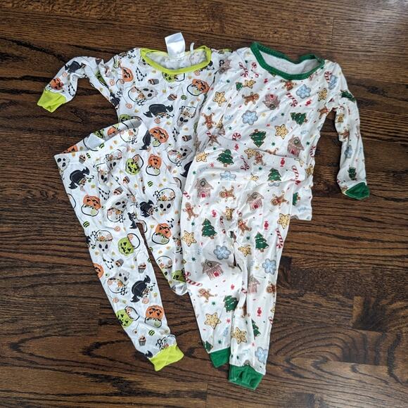 Bamboo Pajamas Halloween And Christmas 18 / 24 Bundle Two Pairs - Picture 1 of 4